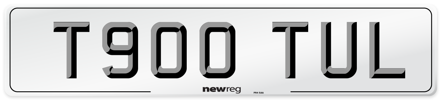 T900 TUL Number Plate from New Reg